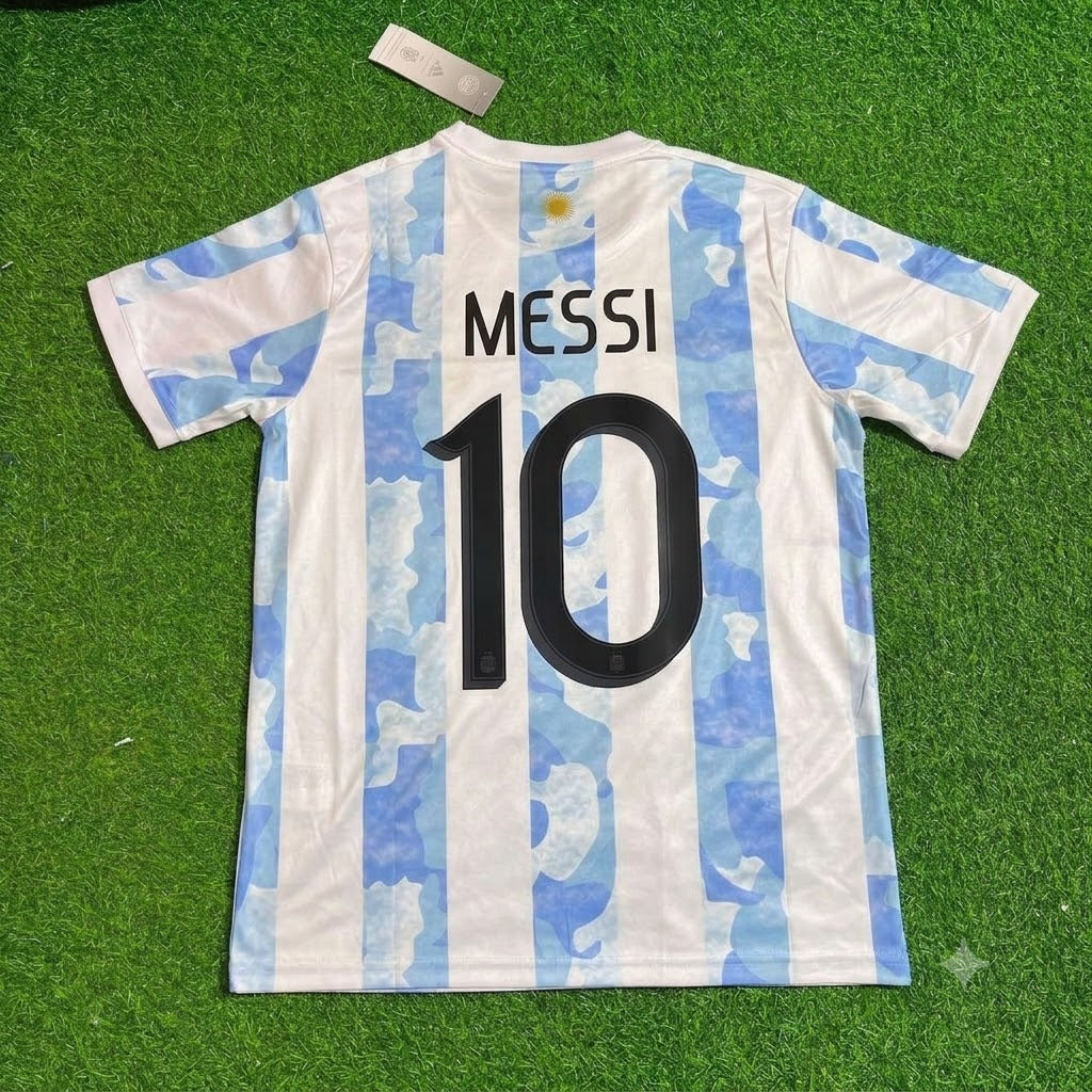 Lionel Messi 10 - Argentina Retro Kit Jersey Trikot Maillot Soccer Shirt