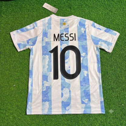 Lionel Messi 10 - Argentina Retro Kit Jersey Trikot Maillot Soccer Shirt