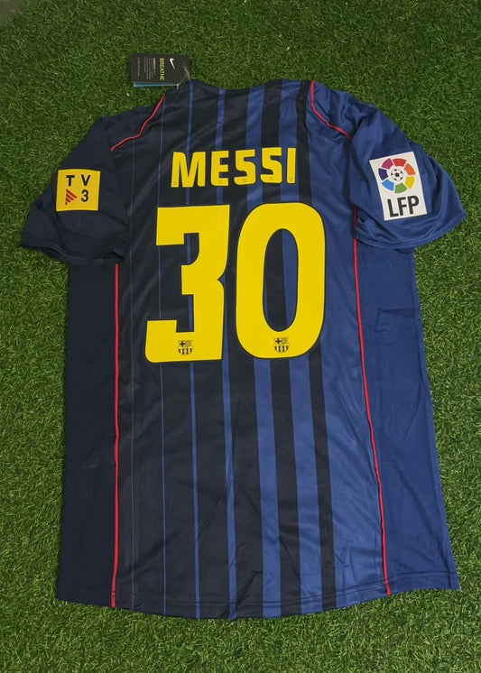 Lionel Messi Barcelona 2004-05 Debut Retro Football Jersey Kit