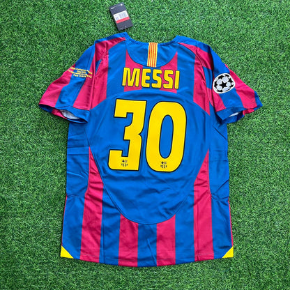 Lionel Messi #30 Barcelona 2006 Retro Football Jersey Soccer Shirt