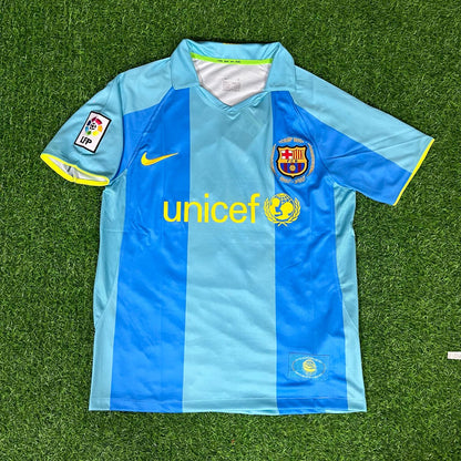 Lionel Messi Barcelona Blue Yellow Number 19 First Debut Retro Jersey Maillot Trikot Maglia Soccer Shirt