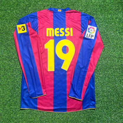 Maillot de football rétro Lionel Messi Barcelone 2007-2008