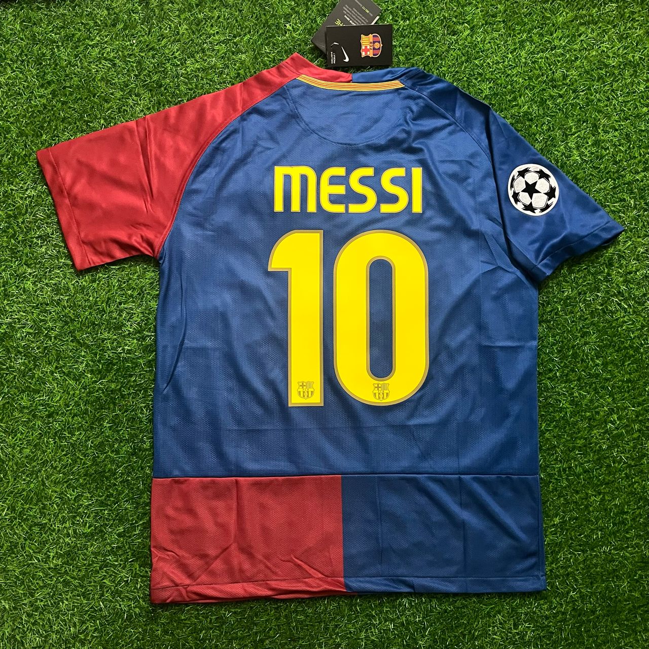 Lionel Messi Barcelone 2009 Roma Final Retro Jersey Trikot Maillot