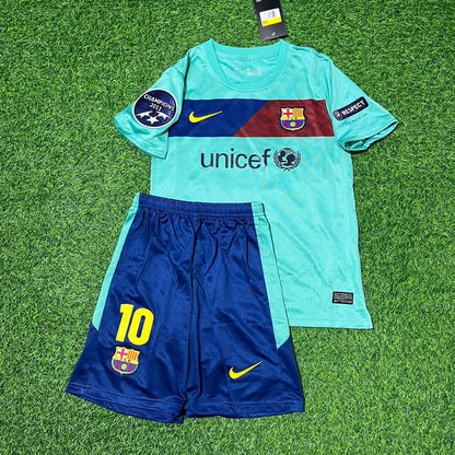Lionel Messi Barcelona 2011/12 Blue Red Home Retro Kids Football Jersey Kit