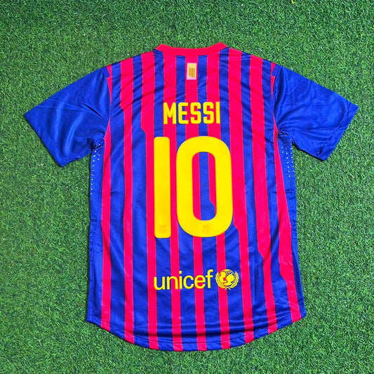 Lionel Messi Barcelona 2011-2012 Retro Home Football Jersey