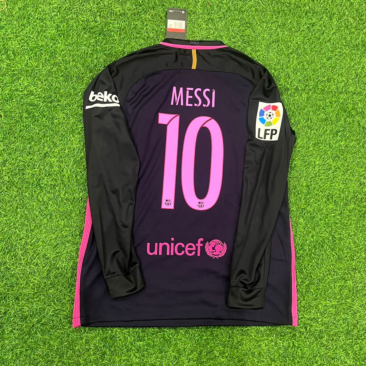 Lionel Messi Barcelona 2014/15 Retro Long Sleeve Football Jersey Kit