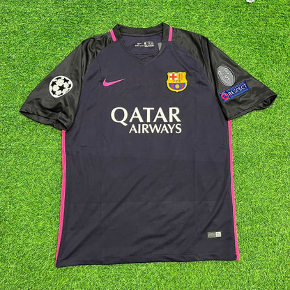 Lionel Messi Barcelona 2014/15 Retro Black Pink Jersey Maillot Trikot Maglia