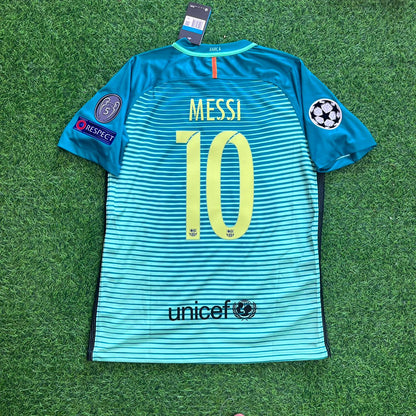 Lionel Messi – Barcelona 2016/17 Away Retro Jersey Trikot Maillot Soccer Shirt