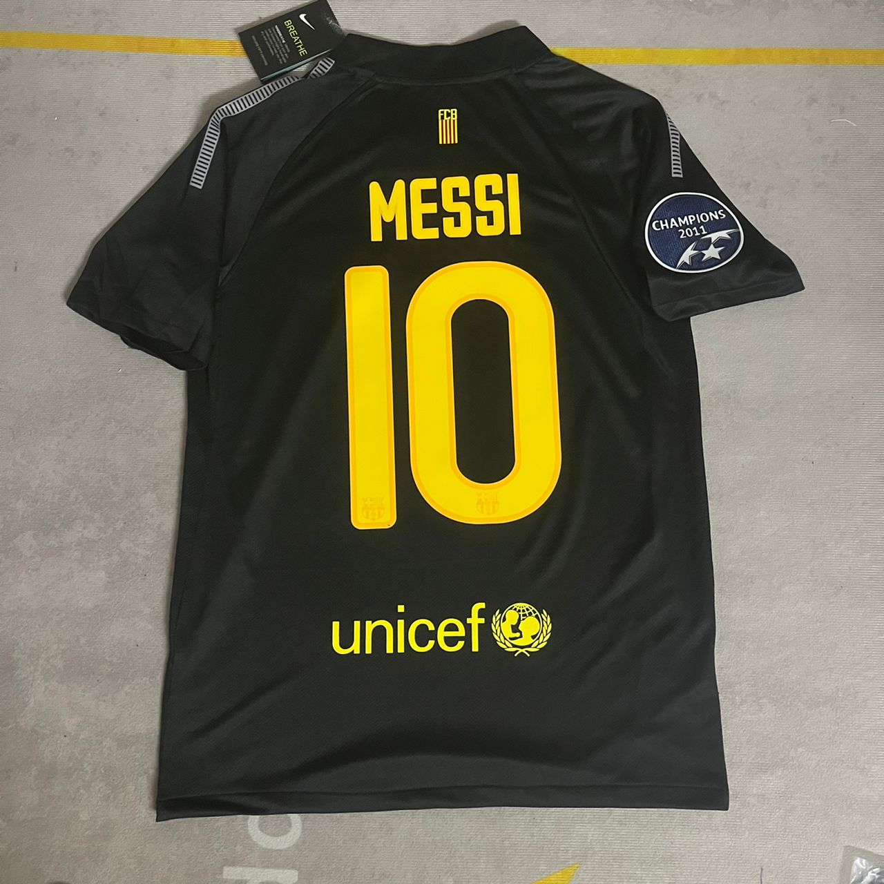 Lionel Messi Black Barcelona Retro Kit Shirt Jersey Trikot Maglia