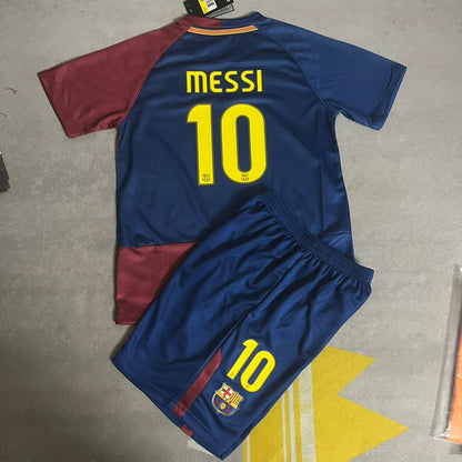 Lionel Messi Barcelona Champion League Final Home Kids Kit Kindertrikot Maillot Enfant Kindertrui (Ages 3-13) Soccer Shirt