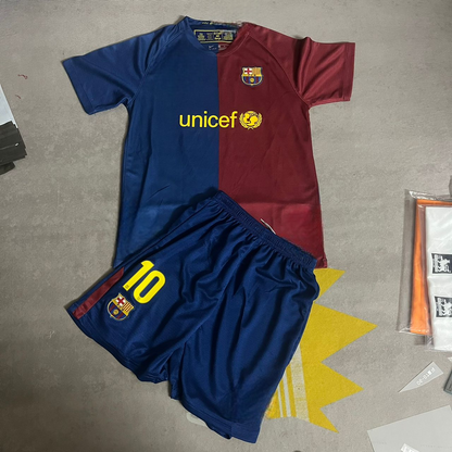 Lionel Messi Barcelona Champion League Final Home Kids Kit Kindertrikot Maillot Enfant Kindertrui (Ages 3-13) Soccer Shirt