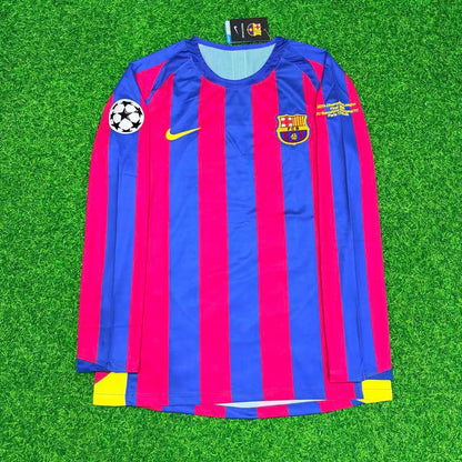 Lionel Messi Barcelona Retro Long Sleeve Football Jersey