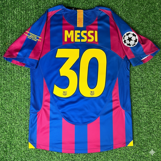 Lionel Messi Barcelona 2006 Final Retro Short Sleeve Football Jersey