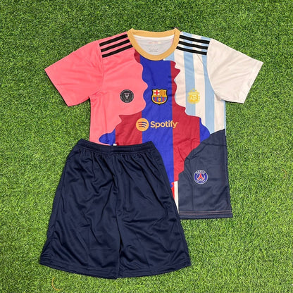 Lionel Messi GOAT Combo 2025 All Teams Special Kids Jersey KinderTrikot Maillot Soccer Shirt