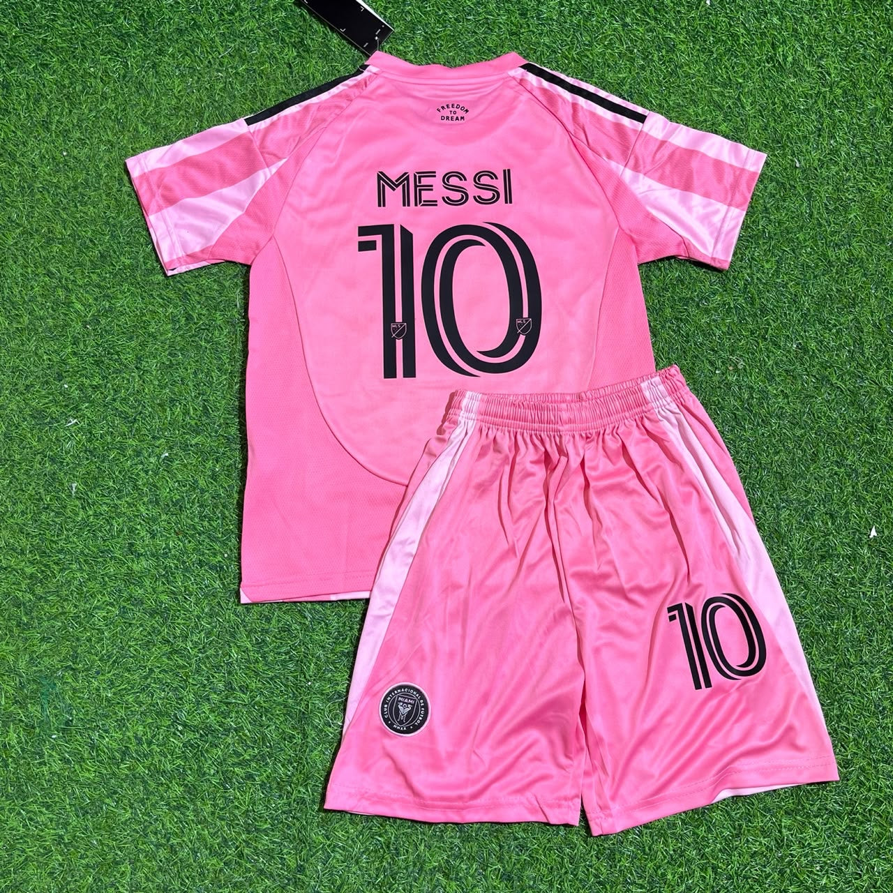 Lionel Messi Inter Miami 2027 New Season Pink Kids Jersey Soccer Shirt Trikot Soccer Shirt
