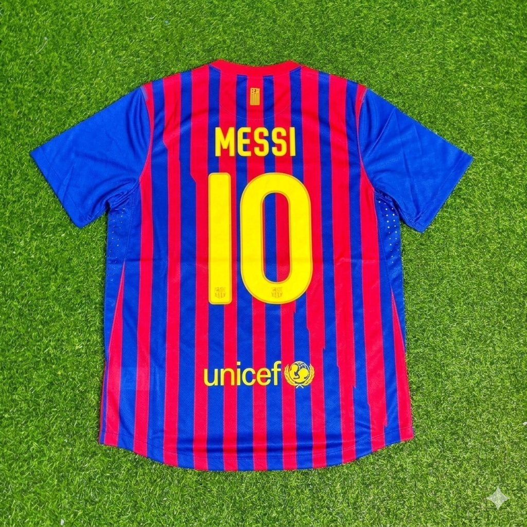 Lionel Messi Barcelona 2011/2012 Retro Home Football Jersey