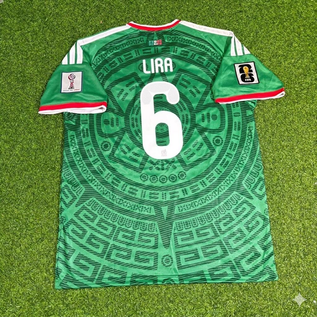 Érik Lira Mexico 2026 World Cup Home Green Football Jersey