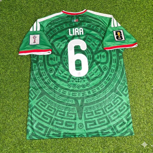 Érik Lira Mexico 2026 World Cup Home Green Football Jersey