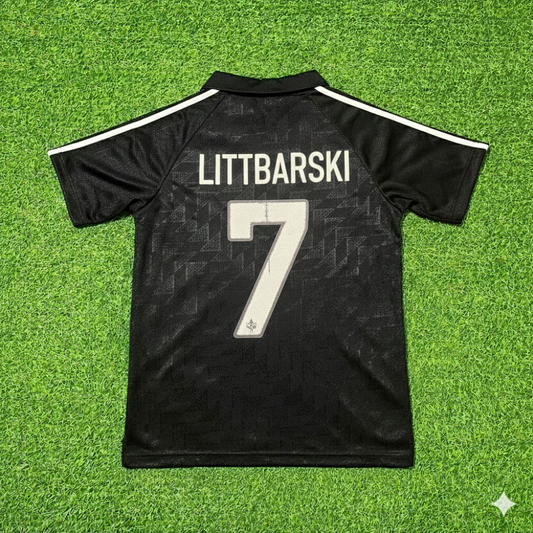 Pierre Littbarski Deutschland 1990 WM Schwarzes Retro Fußballtrikot