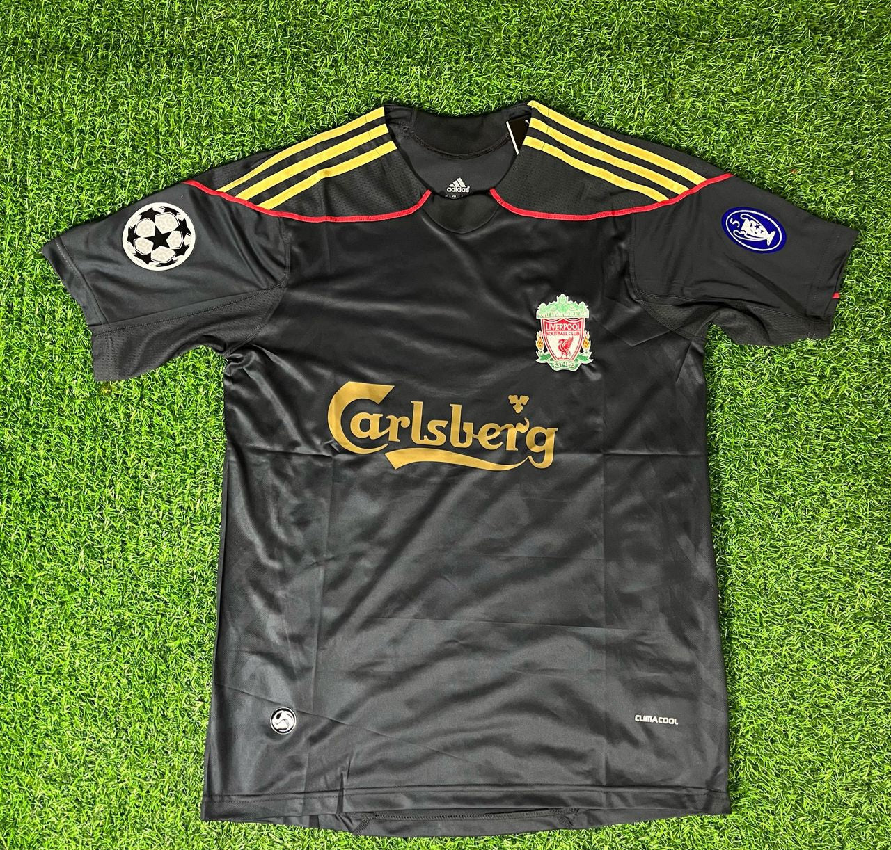 Liverpool 2009-10 Black Retro Kit Jersey – | Trikot | Maillot Soccer Shirt