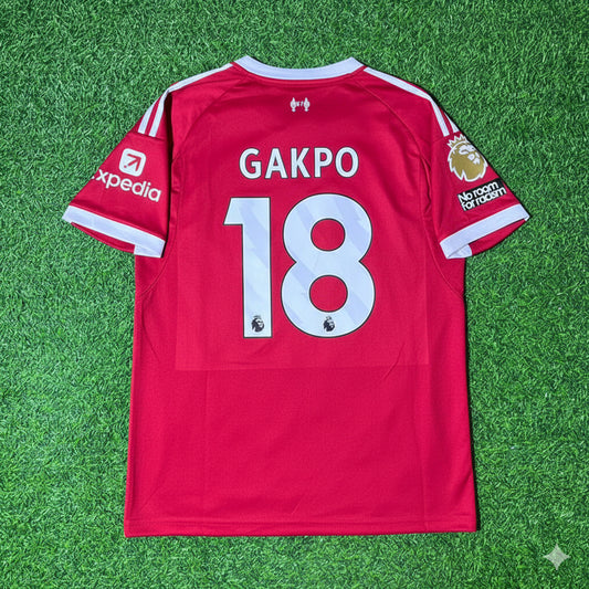 Cody Gakpo Liverpool 2025/26 Home Football Jersey Kit