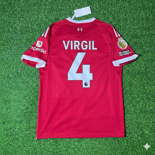 Virgil van Dijk Liverpool 2025/26 Home Football Jersey Kit