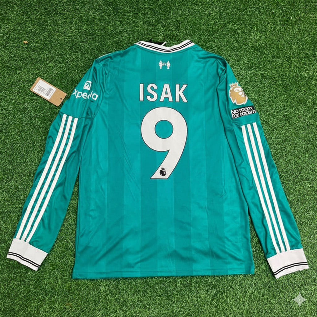 Alexander Isak Liverpool 2025 New Season Away Long Sleeve Football Jersey Kit