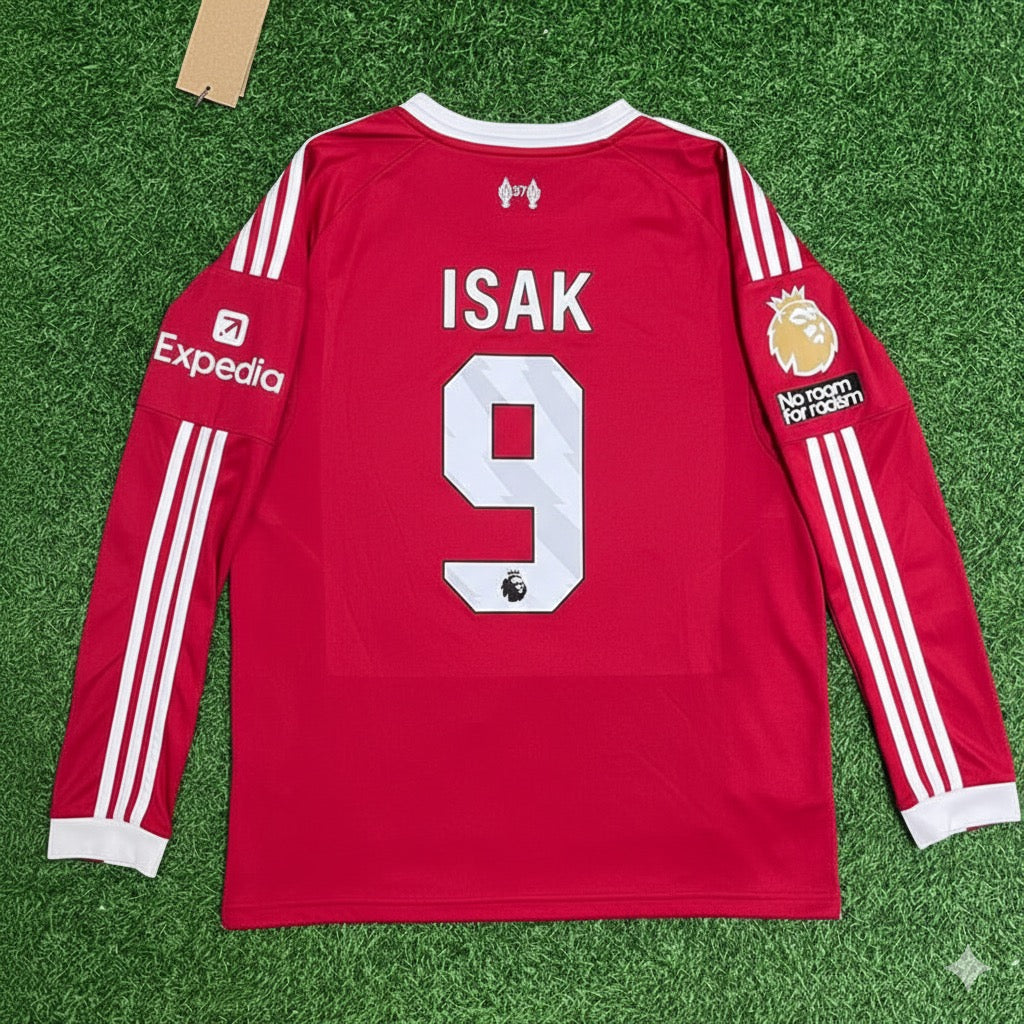 Alexander Isak Liverpool 2025 New Season Long Sleeve Football Jersey Kit