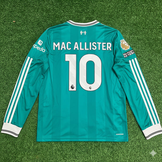 Alexis Mac Allister Liverpool 2025 New Season Away Long Sleeve Football Jersey Kit