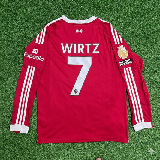 Florian Wirtz Liverpool 2025 New Season Long Sleeve Football Jersey Kit