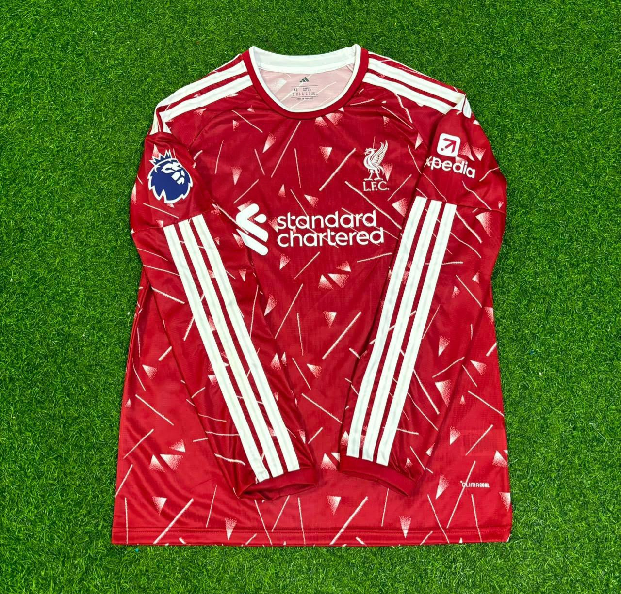 Cody Gakpo Liverpool 2027 New Season Long Sleeve Home Football Jersey Kit