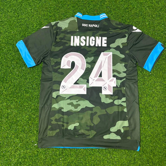 Lorenzo Insigne 24 – Napoli 2013-14 Retro Kit Jersey Trikot Maillot Soccer Shirt