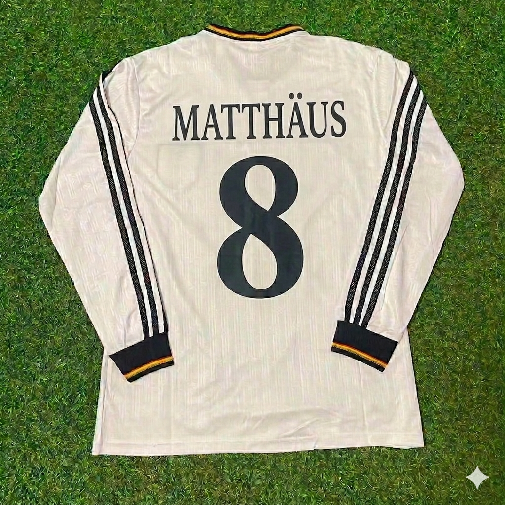 Lothar Matthäus #8 Germany Long Sleeve Retro Football Jersey Kit