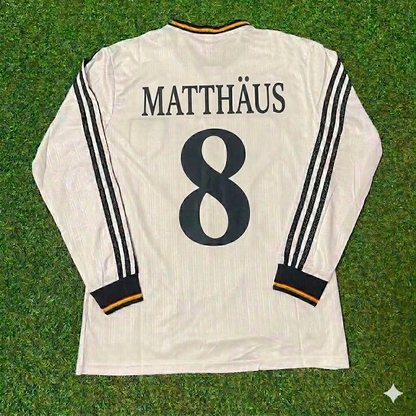 Lothar Matthäus #8 Germany Long Sleeve Retro Football Jersey Kit