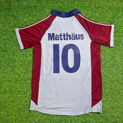 Lothar Matthäus #10 FC Bayern München 1998-1999 Maillot de Foot Rétro Extérieur Gris