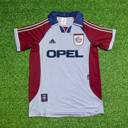 Thomas Strunz #8 FC Bayern München 1998-1999 Auswärts Retro Fußballtrikot Grau