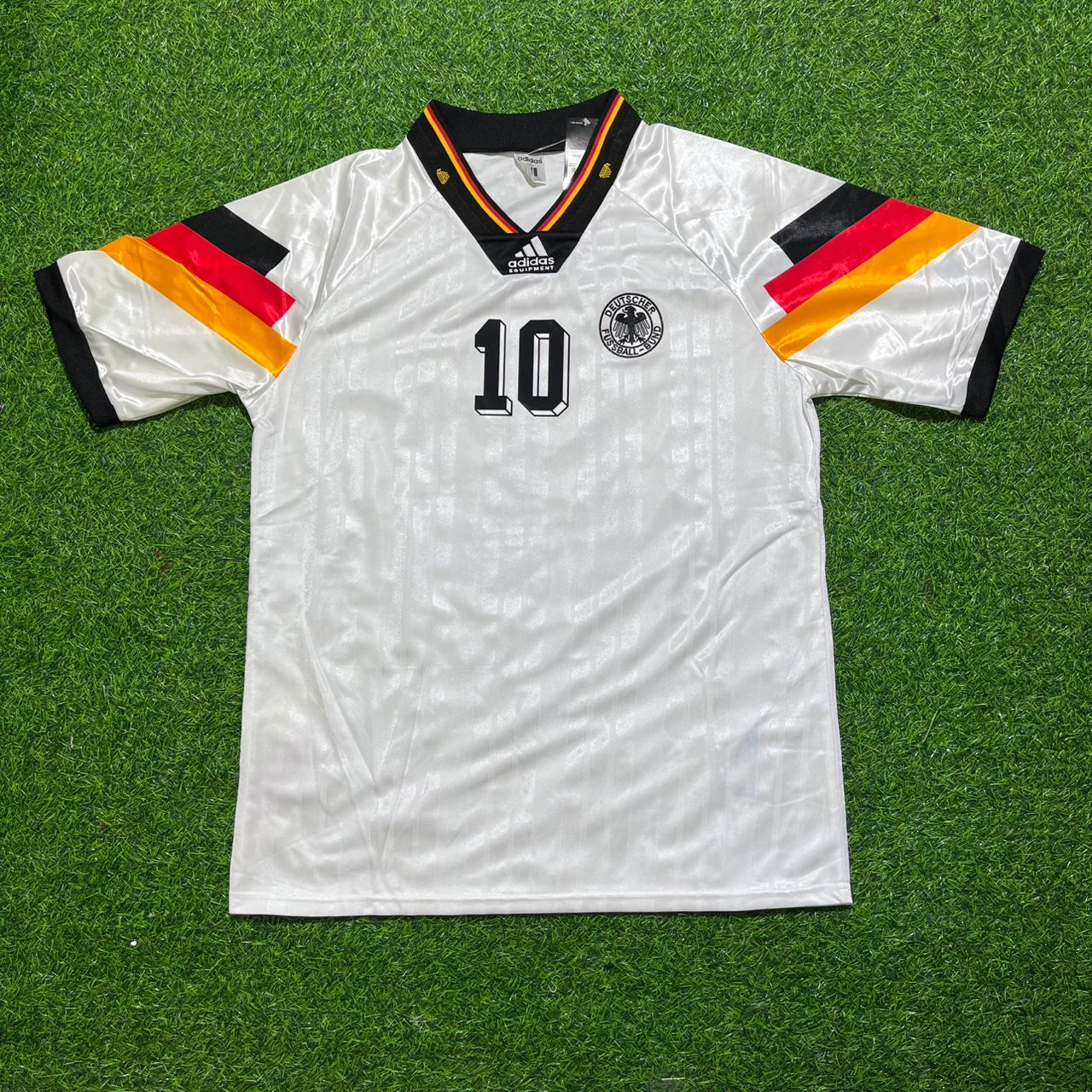 Lothar Matthäus Deutschland 1992 White Retro Fußballtrikot
