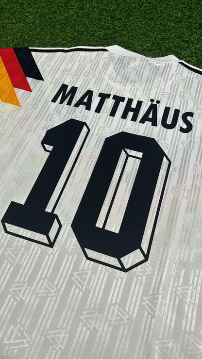 Lothar Matthäus Germany Retro 1990 World Cup Jersey - Deutschland Retro-Trikot WM 1990