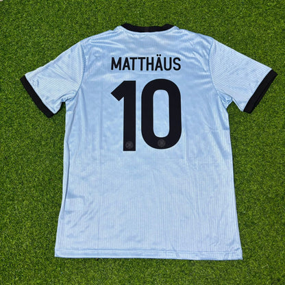 Lothar Matthäus Germany 125th Year Special Clear Blue Retro Football Jersey