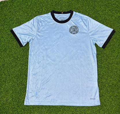 Germany 125th Year Special Clear Blue Retro Football Jersey