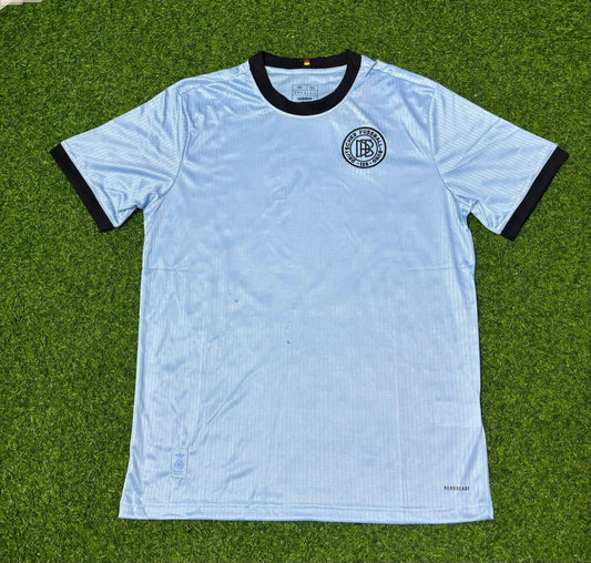 Germany 125th Year Special Clear Blue Retro Football Jersey