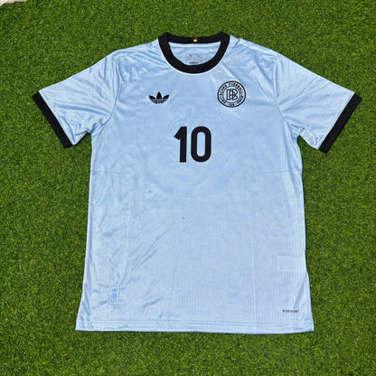 Lothar Matthäus Germany 125th Year Special Clear Blue Retro Football Jersey