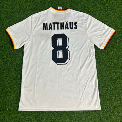 Lothar Matthäus #8 Deutschland 1986 Weltmeisterschaft Retro Trikot Weiß