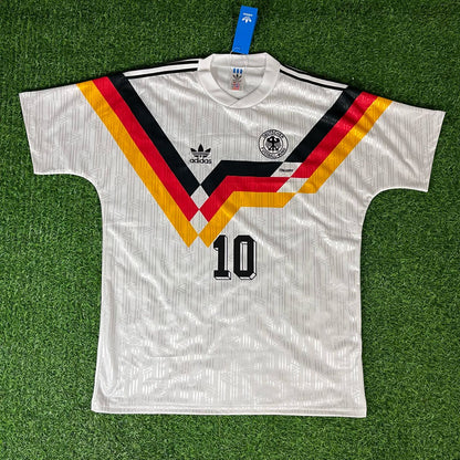 Lothar Matthäus Allemagne Rétro Coupe du Monde 1990 Maillot - Deutschland Retro-Trikot WM 1990