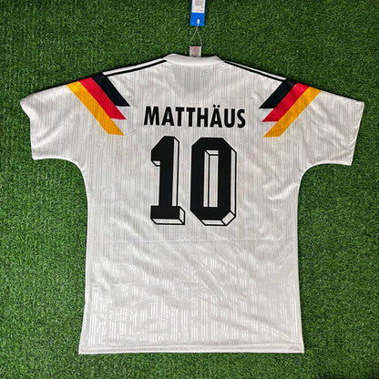 Lothar Matthäus Allemagne Rétro Coupe du Monde 1990 Maillot - Deutschland Retro-Trikot WM 1990