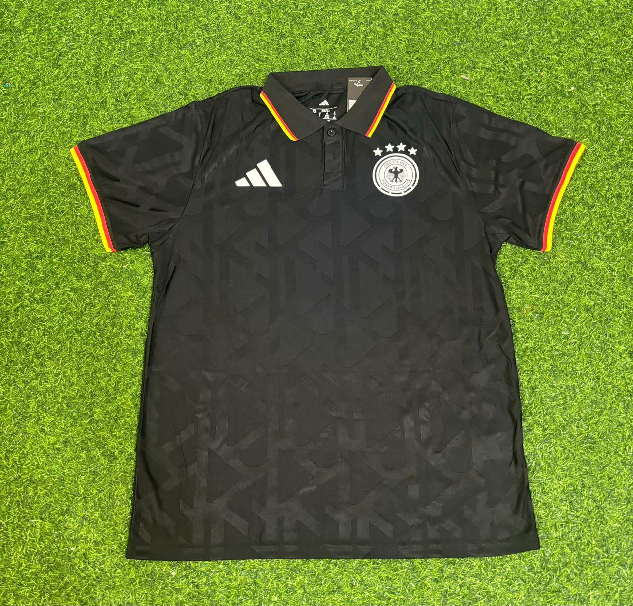 Thomas Hässler Germany Black Polo Retro Commemorative Jersey