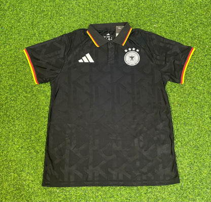 Thomas Hässler Germany Black Polo Retro Commemorative Jersey
