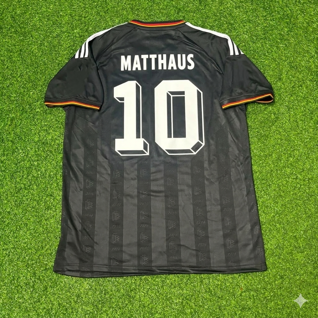 Lothar Matthäus 10# Germany Black Retro Vintage Football Jersey