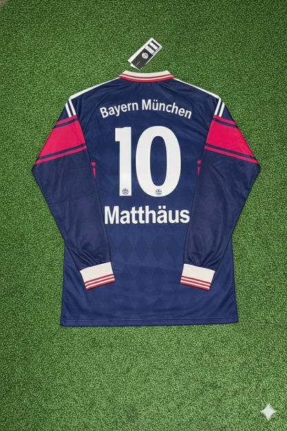 Lothar Matthäus FC Bayern München 1997/98 Saison Langarm Heim Retro Trikot