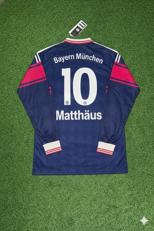 Lothar Matthäus FC Bayern München 1997/98 Saison Langarm Heim Retro Trikot